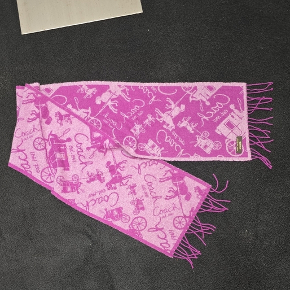 Coach Purple Scarf - Picture 2 of 6